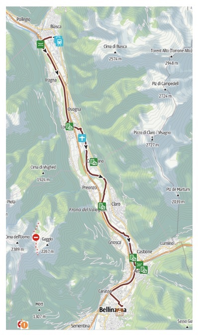 E13-Biasca-Bellinzona – Via Francisca